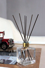 Kare Cam Aromaterapi Parfüm Difüzör Şişe 50 cc Boş Şişe, Bambu 6 Çubuklu Oturma Odası, Yatak Odası, Banyo Dekoru - Indirimsepeti