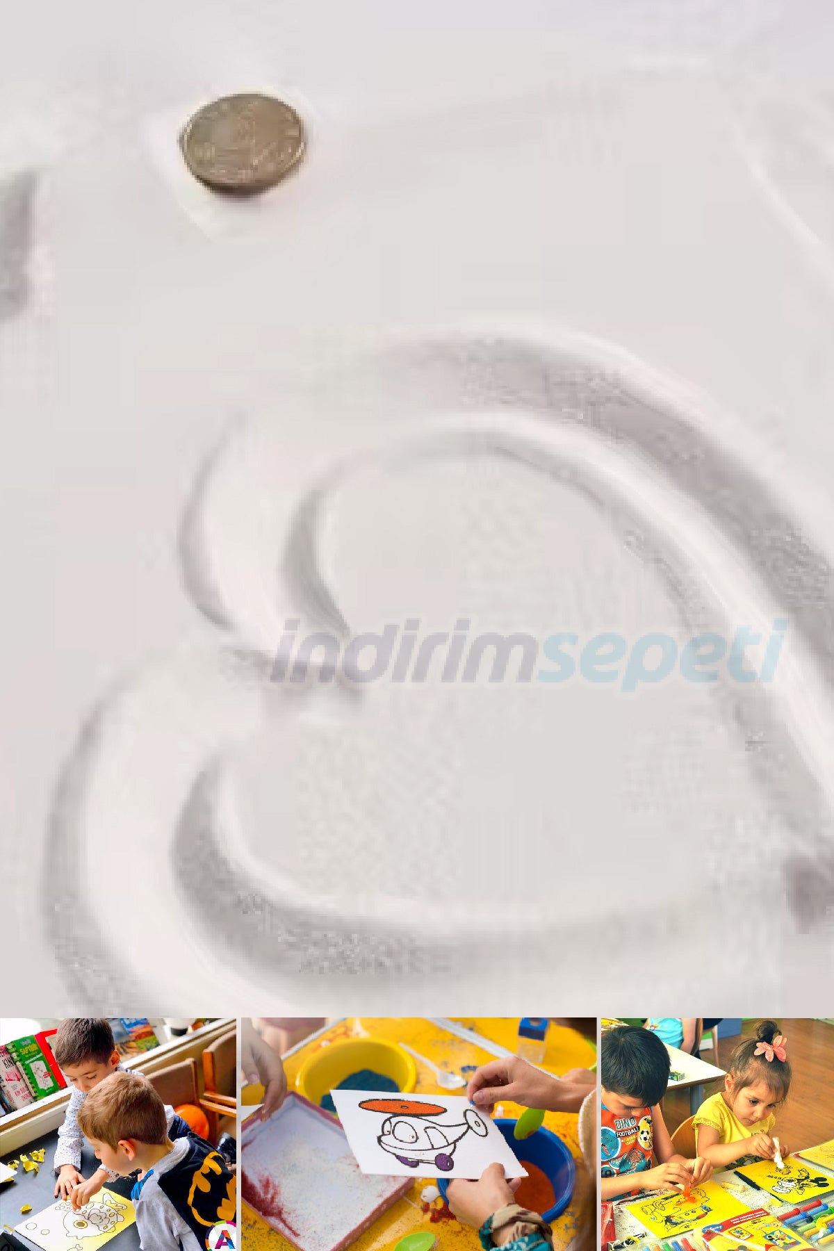 Renkli Kum Boyama Kumu 1000 Gram Beyaz - Indirimsepeti