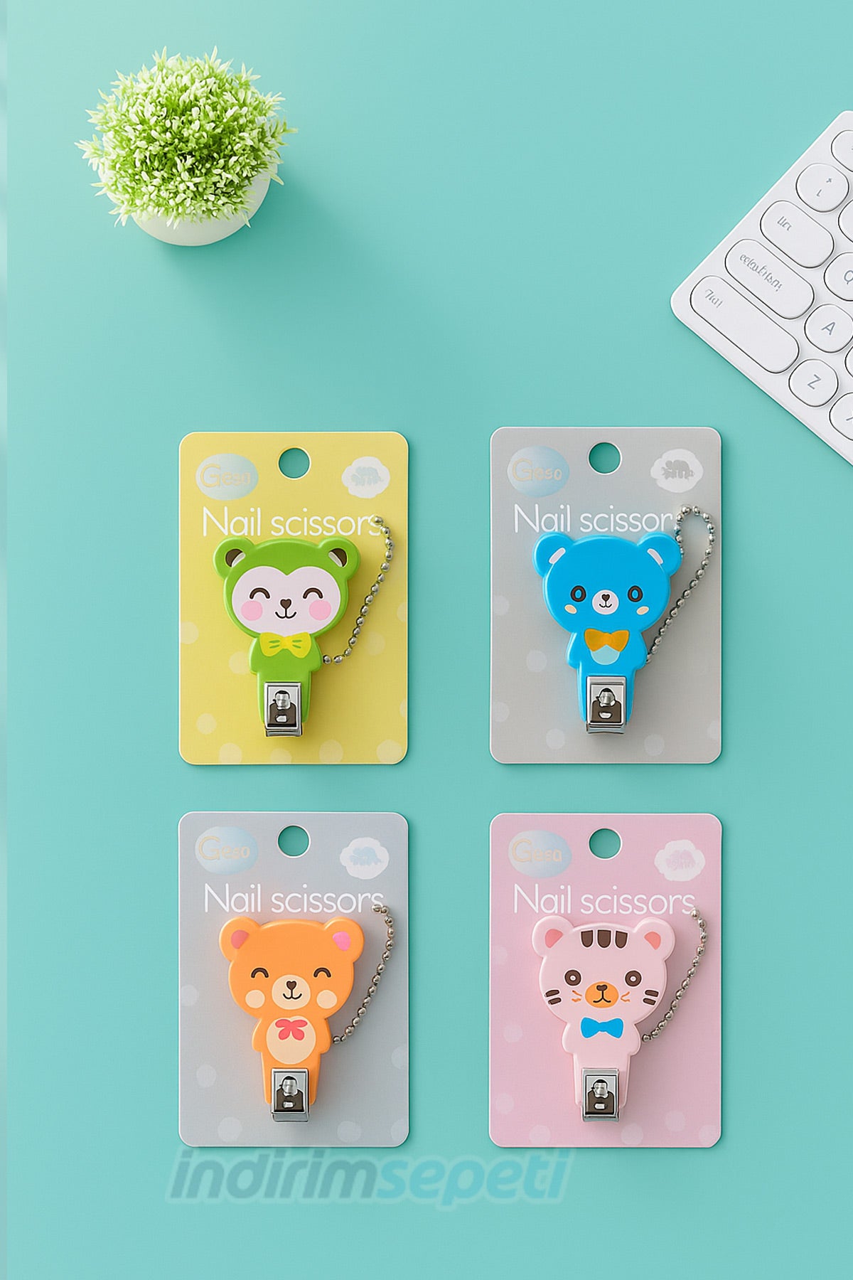 Renkli ve Şirin Çocuk Tırnak Makası – Karakter Seçenekli, Güvenli Kesim