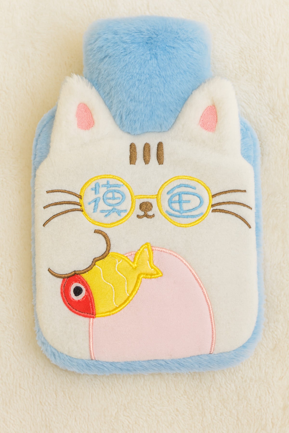 Sıcak Su Torbası Kitty Figürlü Yumuşak Peluş Eldivenli 500 ml Kış Sıcaklığı 1 Adet