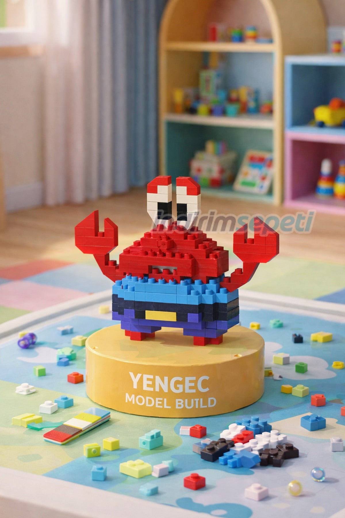 Bay Yengeç Usta Mini Lego Seti 135-140 Parça – Eğitici Yapboz Oyuncak Model Blok