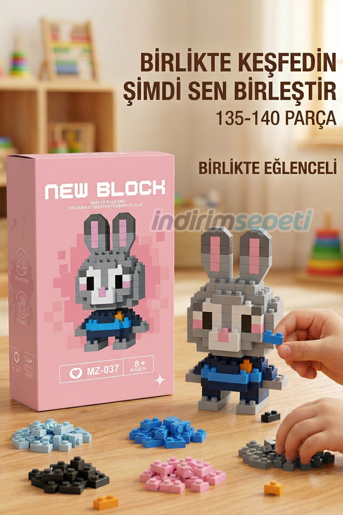 Judy Rabbit Karakter Figürü Mini Lego Seti 135 - 140 Parça – Eğitici Yapboz Oyuncak Model Blok - indirimsepeti