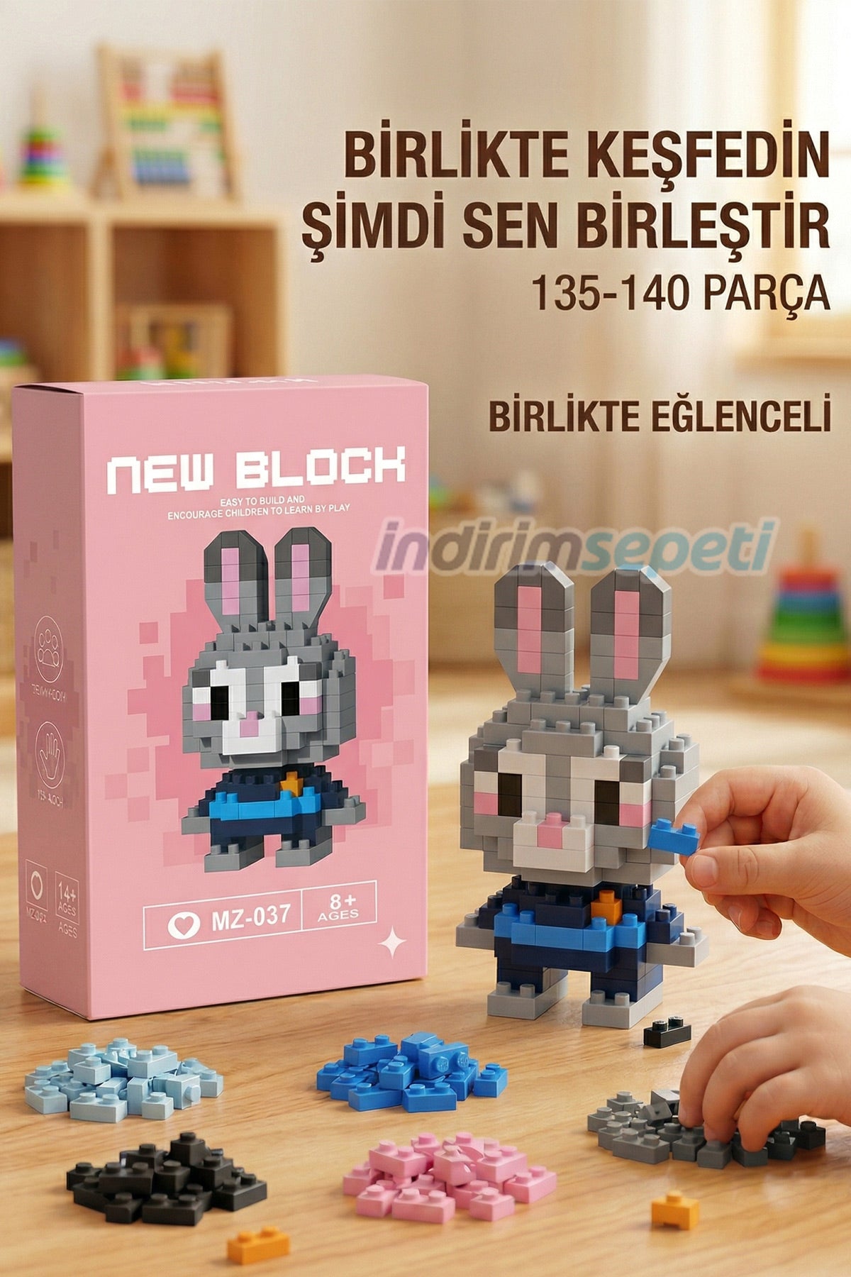 Judy Rabbit Karakter Figürü Mini Lego Seti 135 - 140 Parça – Eğitici Yapboz Oyuncak Model Blok - indirimsepeti