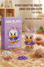 Daisy Sevimli Ördek Mini Lego Seti 140 Parça – Eğitici Yapboz Oyuncak Blok Model - indirimsepeti