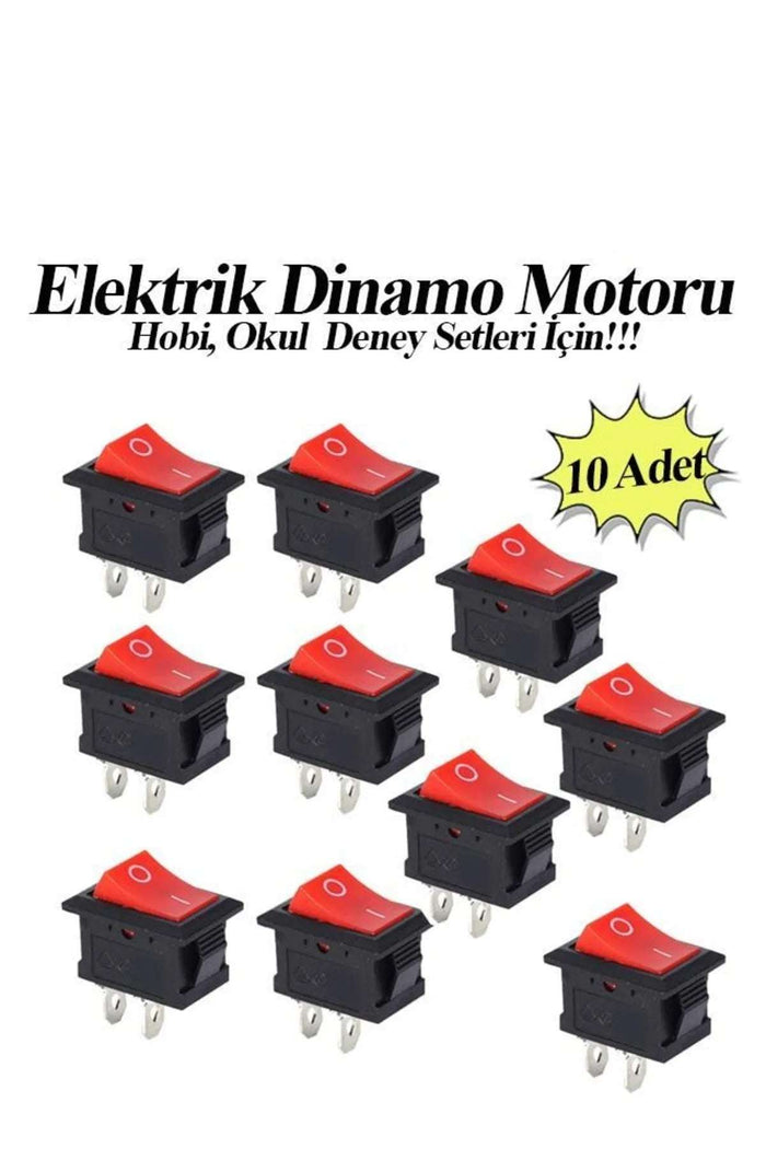 Mini Anahtar Arapuar Çıtçıt Anahtar 10 Adet Elektrik Devresi Için Açma Kapama Düğmesi On / Off Kırmı - Indirimsepeti