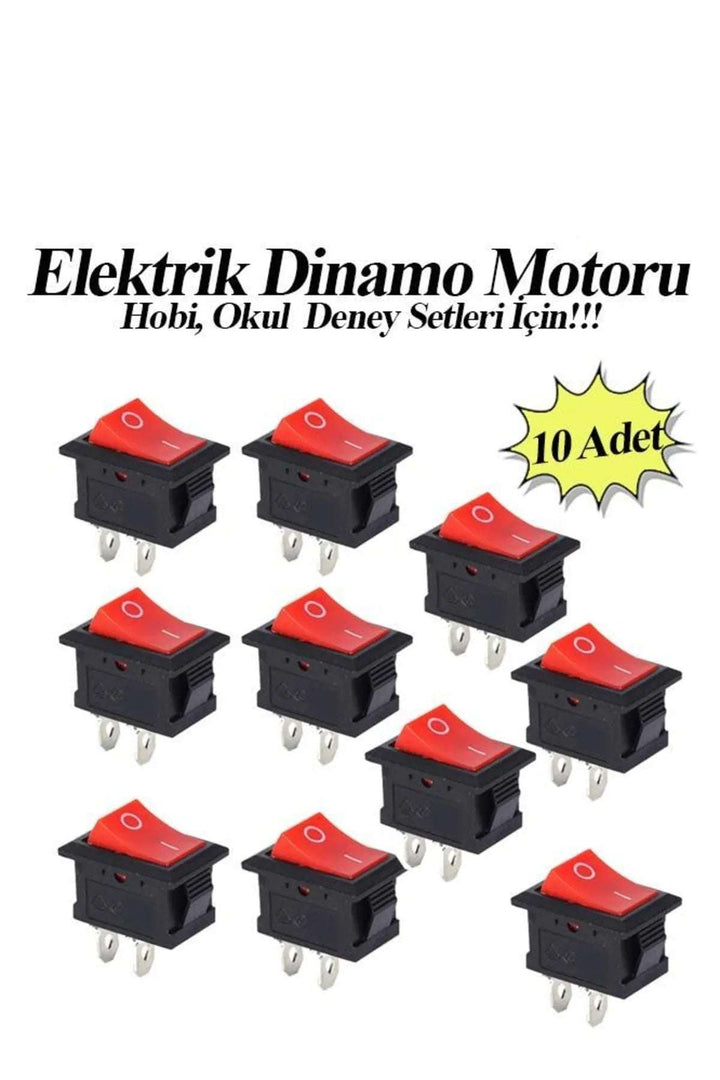 Mini Anahtar Arapuar Çıtçıt Anahtar 10 Adet Elektrik Devresi Için Açma Kapama Düğmesi On / Off Kırmı - Indirimsepeti