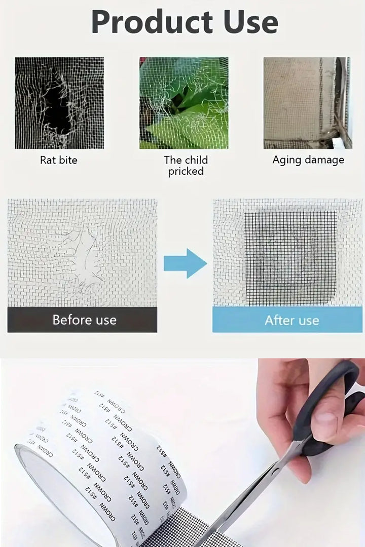 Güçlü Yapışkanlı Pencere Tamir Bandı, Böcek Önleyici Yama Bandı 2 mt x 5 cm - Indirimsepeti
