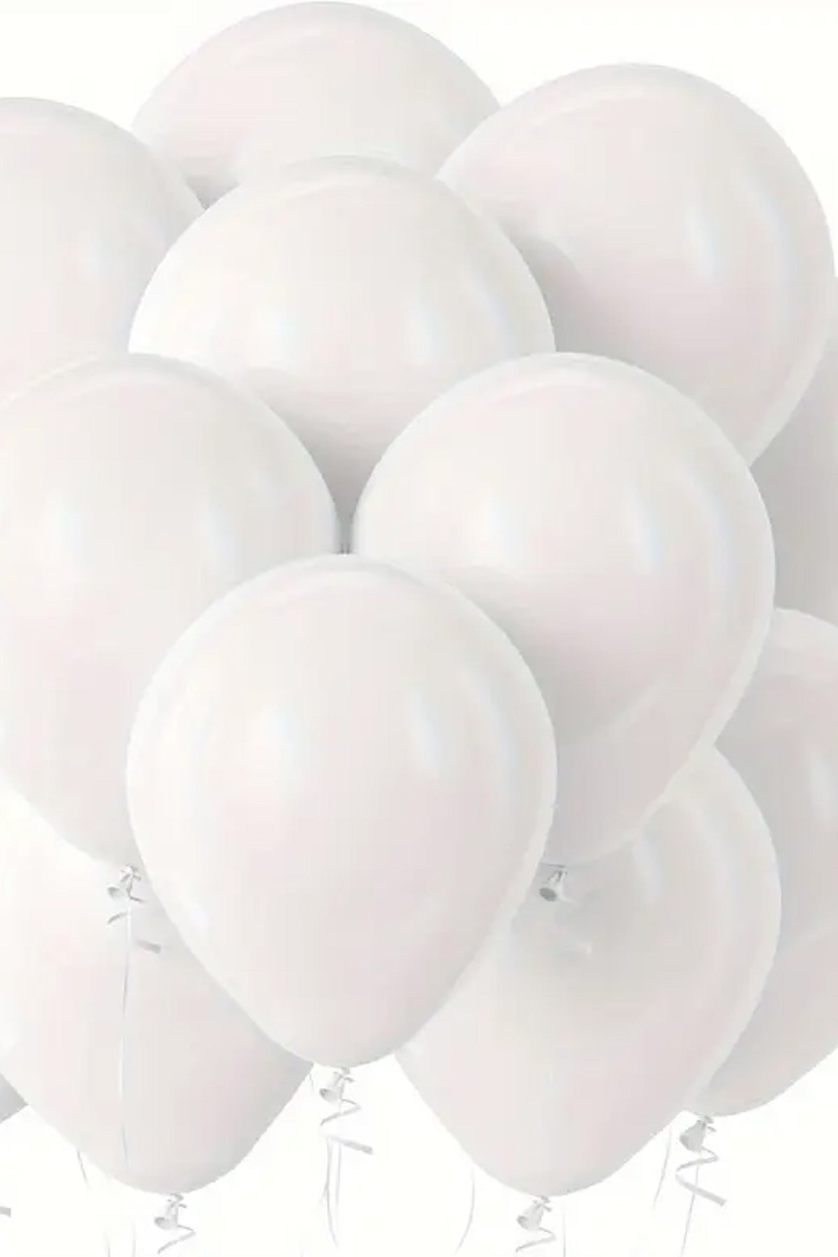 100 adet Beyaz Balon Raund Yuvarlak Balon Parti Toplantı Etkinlik Kutlama - Indirimsepeti