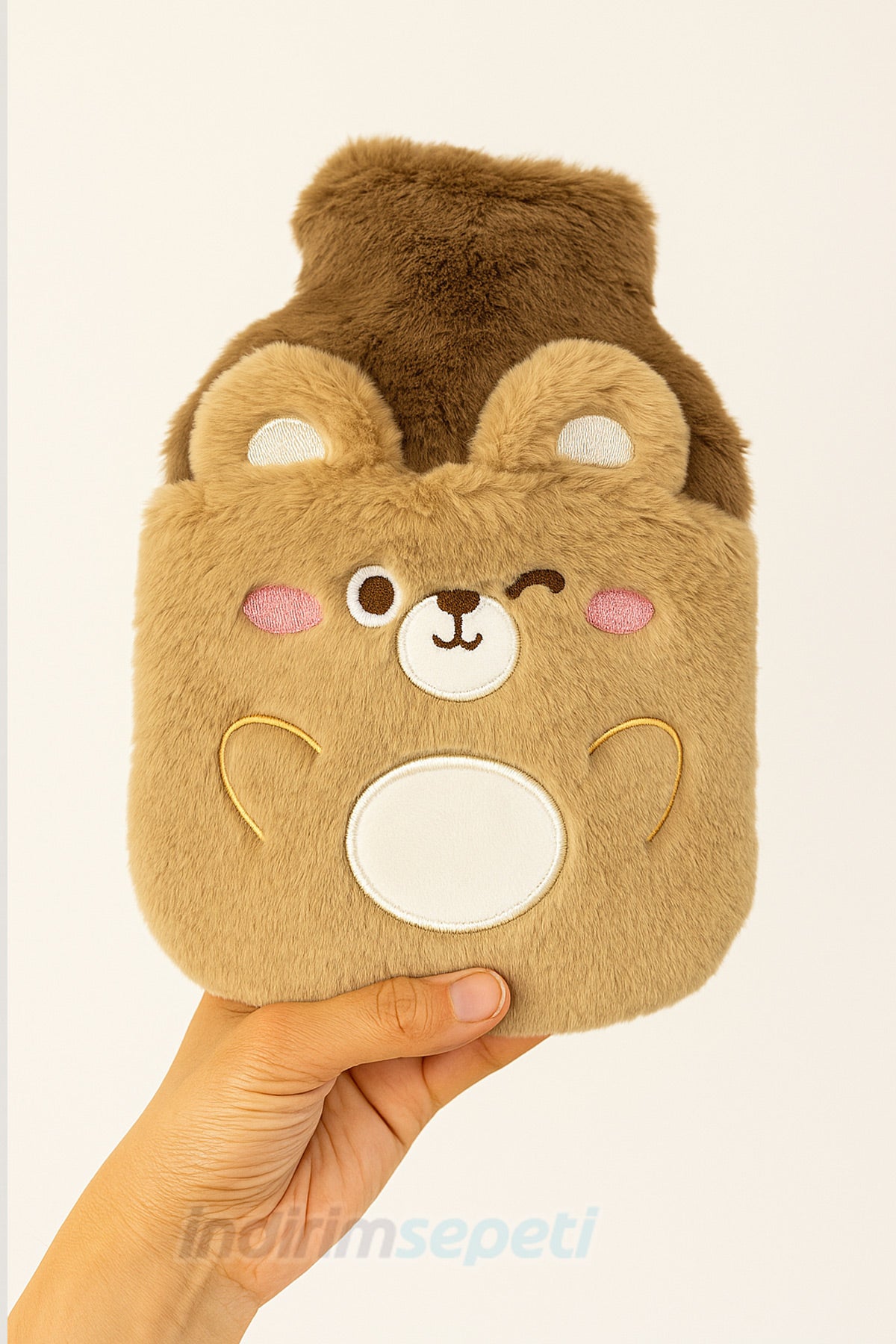 Sıcak Su Torbası Faklı Figürlü Yumuşak Peluş Eldivenli 500 ml Kış Sıcaklığı 1 Adet