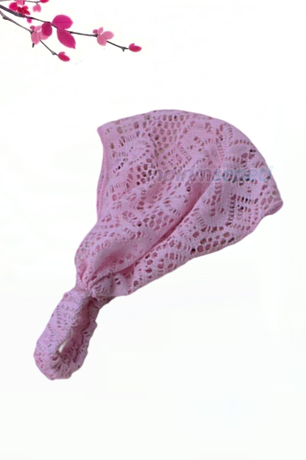 Dantelli Saç Bandı Bandanası Bahar ve Yaz Boho Stili, Lastikli Esnek Plaj ve Seyahat Açık Pembe - Indirimsepeti