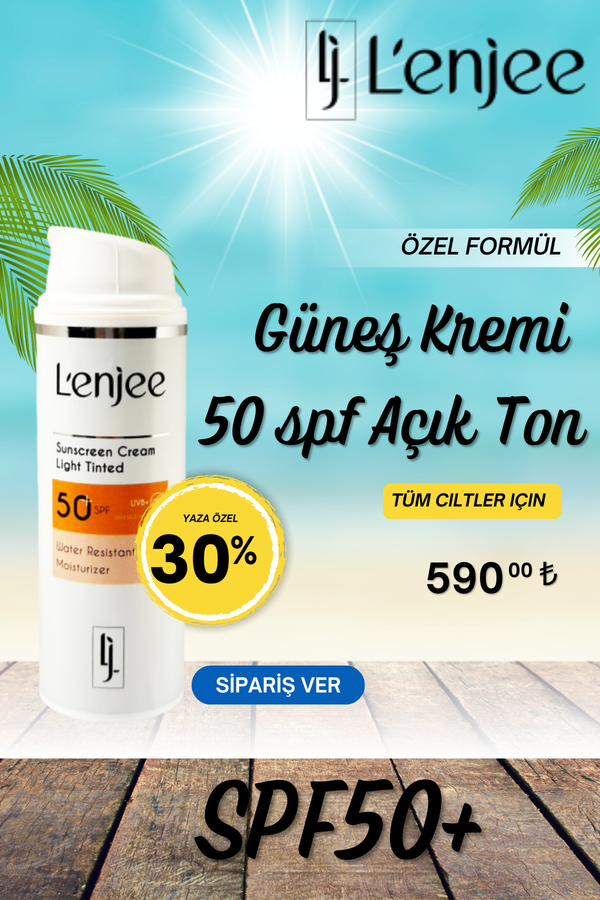 L’enjee SPF 50+ Renkli Güneş Kremi – Ton Eşitleyici & Antioksidan Destekli | Açık Ton 50 ml