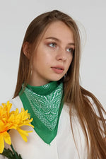 Bandana Etnik Desenli Bisiklet & Motosiklet Etkinlik Gezi Eğlence Pamuklu Yeşil - Indirimsepeti