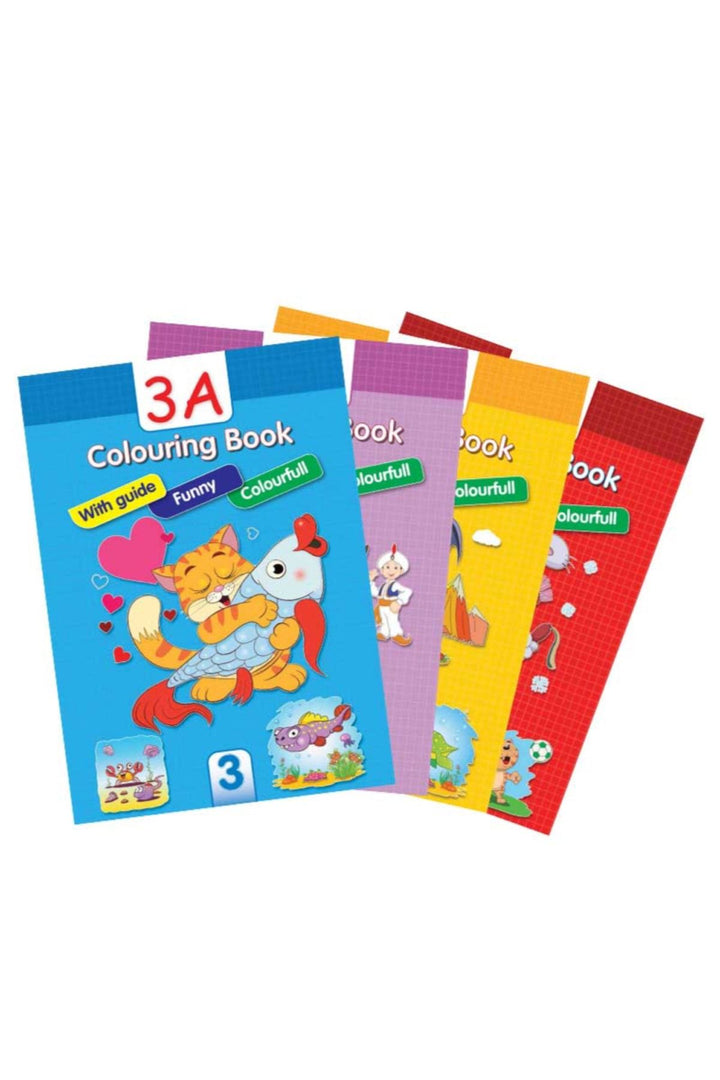 3a Eğlenceli Boyama Seti 4 Kitap ingilizce - Indirimsepeti