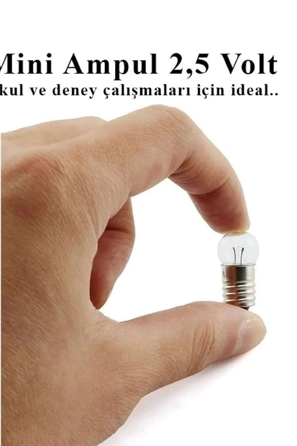 Mini Ampul 2,5 Volt 10 Adet 1 Paket Küçük Elektrik Deney Ampulü 2.5 v Okul Sınıf Elektrik Devre Dene - indirimsepeti