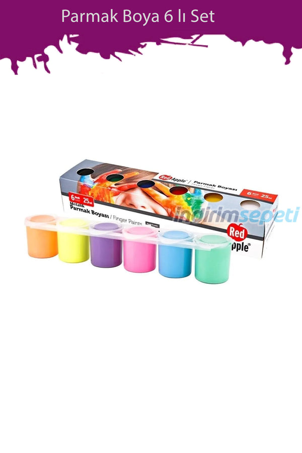 Red Apple 6'lı Parmak Boya 6 x 25 ml