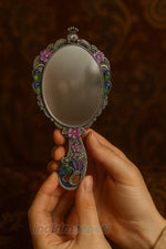 Otantik Tavus Kuşu Ayna Tarak Seti – El İşçiliği Metal Gövde Kutulu Şık Hediye Seti