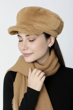 Kürk Pelüş Kep Şapka Kaptan Kasket