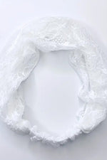 Dantelli Tül Saç Bandı Bandanası Bahar ve Yaz Boho Stili, Lastikli Esnek Plaj ve Seyahat Beyaz - Indirimsepeti