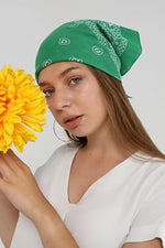 Bandana Etnik Desenli Bisiklet & Motosiklet Etkinlik Gezi Eğlence Pamuklu Yeşil - Indirimsepeti