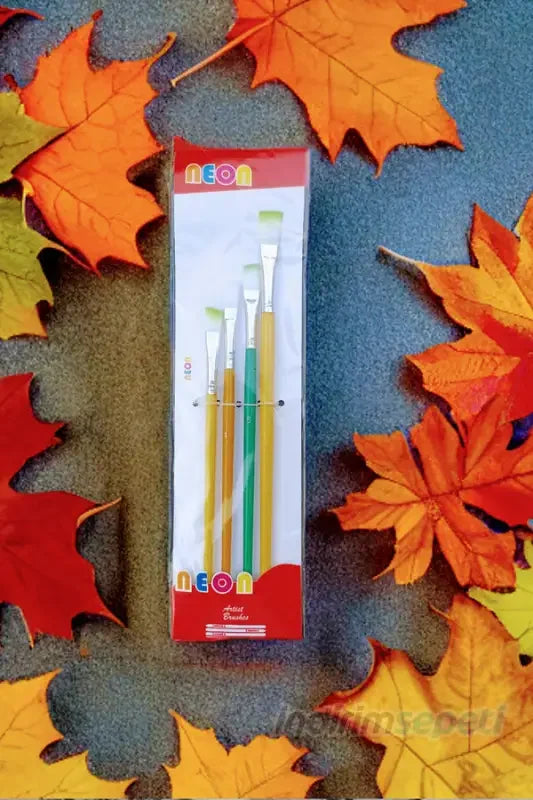 4 Adet Yassı Akrilik Boya Fırçası - Indirimsepeti