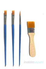 4' Lü Fırça Seti Akrilik Boya Yağlı Sulu Fırça - Indirimsepeti