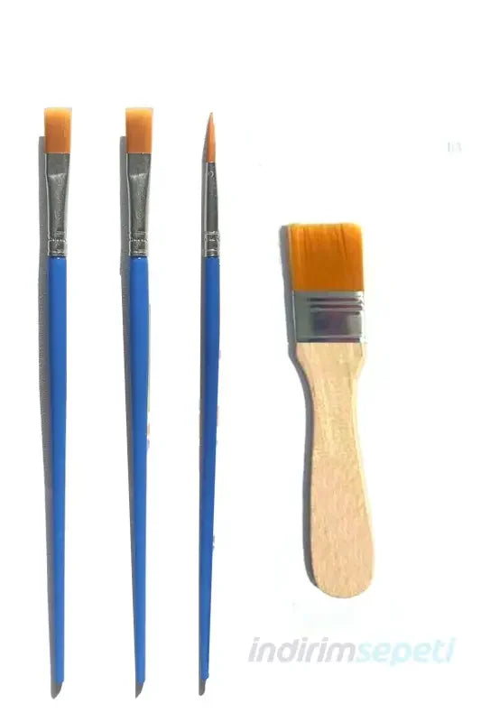 4' Lü Fırça Seti Akrilik Boya Yağlı Sulu Fırça - Indirimsepeti