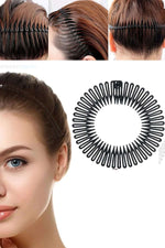 Saç Şekillendirici Tam Daire Esnek Tarak Saç Çember Bandı Klips Hairband Yüz Yıkama Aksesuar - indirimsepeti