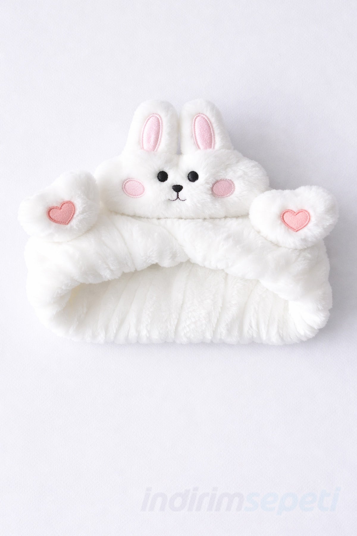 Tavşan Figürlü Peluş Makyaj Saç Bandı – Yumuşak, Esnek ve Cilt Dostu Saç Toplayıcı 1 Adet