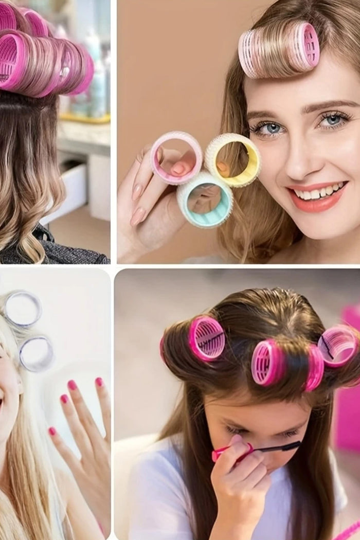 6 lı Geniş Saç Bukle Bigudi Kendi Tutuşlu Isı Olmayan Rulo Saç Bukle Maşası  Saç kıvırma aleti - Indirimsepeti
