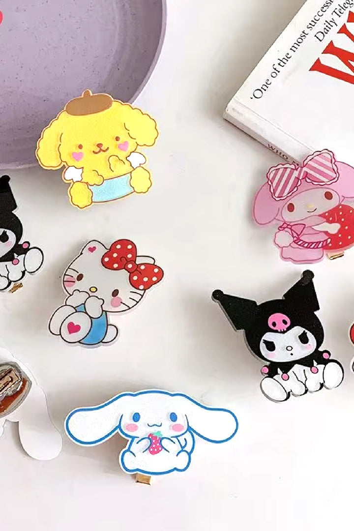 Kawaii Sanrio Hello Kitty Cinnamoroll Anime Sanrio Karakterleri Mandal ve Pens Toka 2 li Set