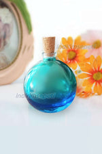 Renkli Cam Şişe Mantar Kapaklı Boş Kolonya Parfüm Şişesi 50 cc Kalın Taban Seyahat - Indirimsepeti