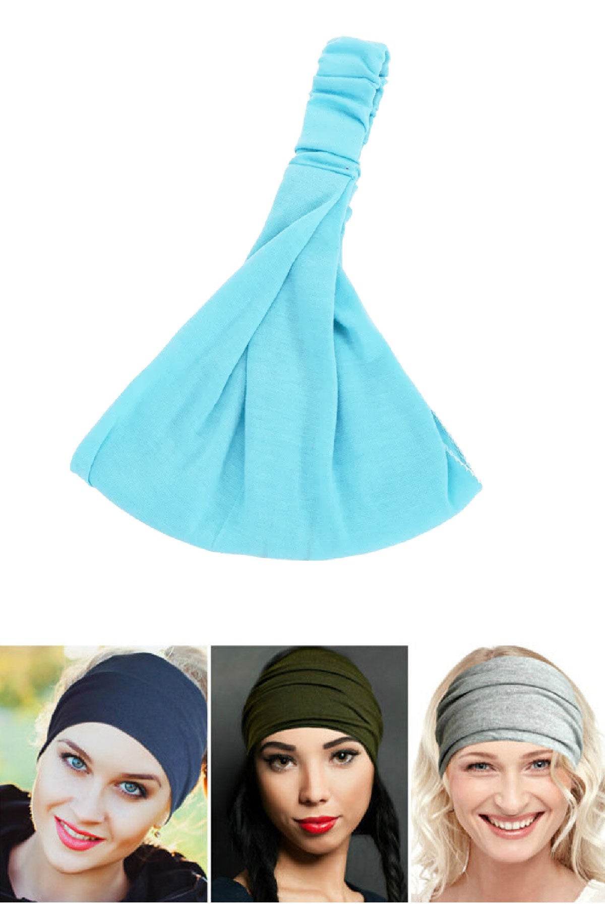 Lastikli Makyaj Yıkama Saç Bandı Gezi Saç Bandı Kozmetik Duş Yoga Spor Bandı Karışık 1 Adet - Indirimsepeti