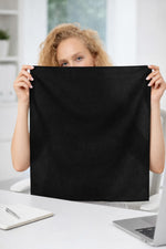 Siyah Pamuklu Bandana Fular – Katlanabilir & Çok Amaçlı Saç Aksesuarı 52x52 cm - indirimsepeti