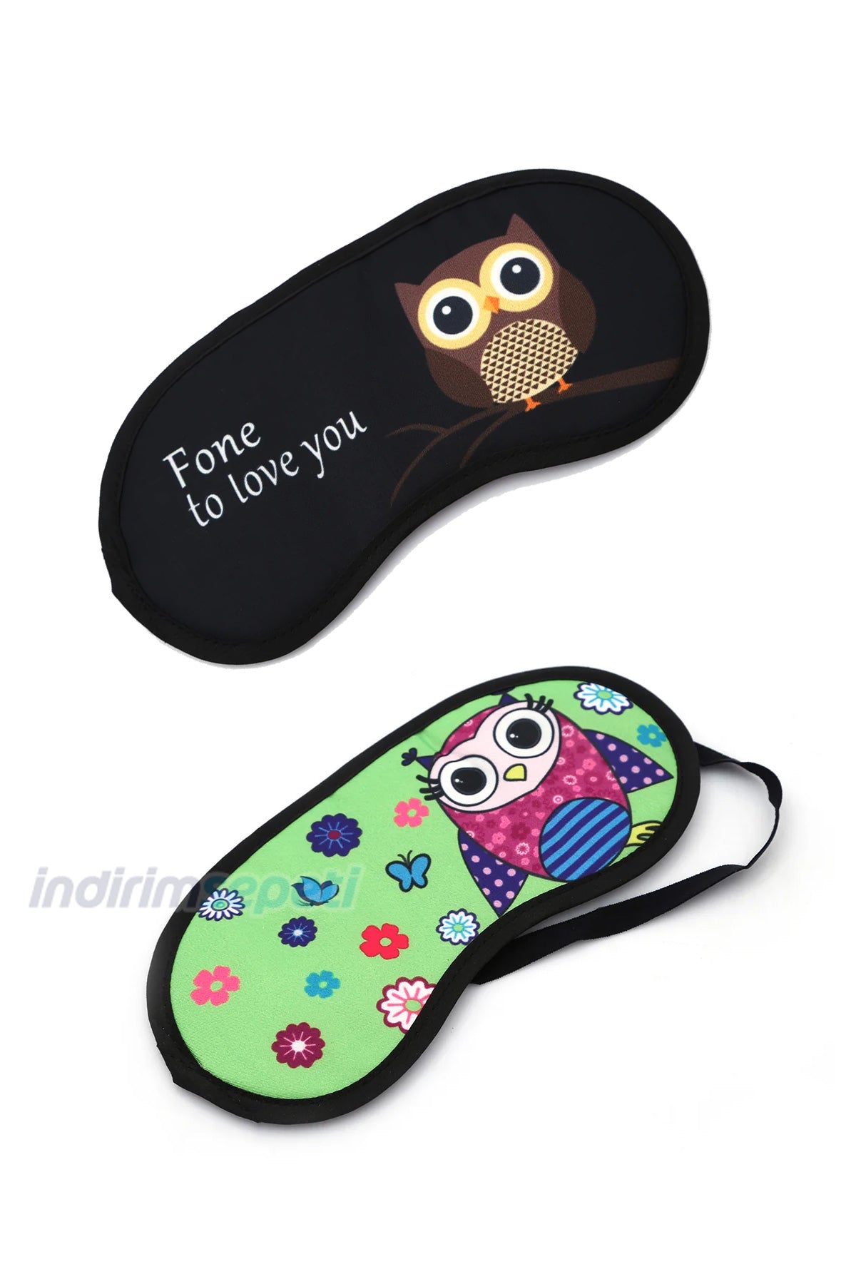 Göz Bandı Uyku Gözlüğü Sleeping Strip Yıkanabilir Uyku Maskesi Baykuş Karışık 1 Adet - Indirimsepeti
