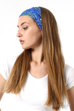 Buff Dikişsiz Boyunluk Maske Baf Bandana Saç Bandı Kamp Aksesuar Güneş Desenli Mavi - Indirimsepeti