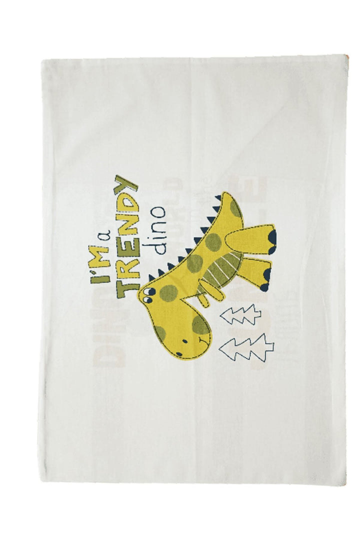 Bebek Çocuk Yastık Kılıfı 35x45 cm % 100 Pamuklu Kumaş Renkli Minik Dinazor