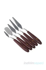 5 Li Metal Spatula Seti Spatul Akrilik Yağlı Boya Hobi Çalışmaları - Indirimsepeti