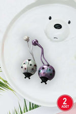 Toka Uğur Böceği Saç Lastik Toka Şık At Kuyruğu Tutucu Dayanıklı Plastik Toka 2 Adet - Indirimsepeti