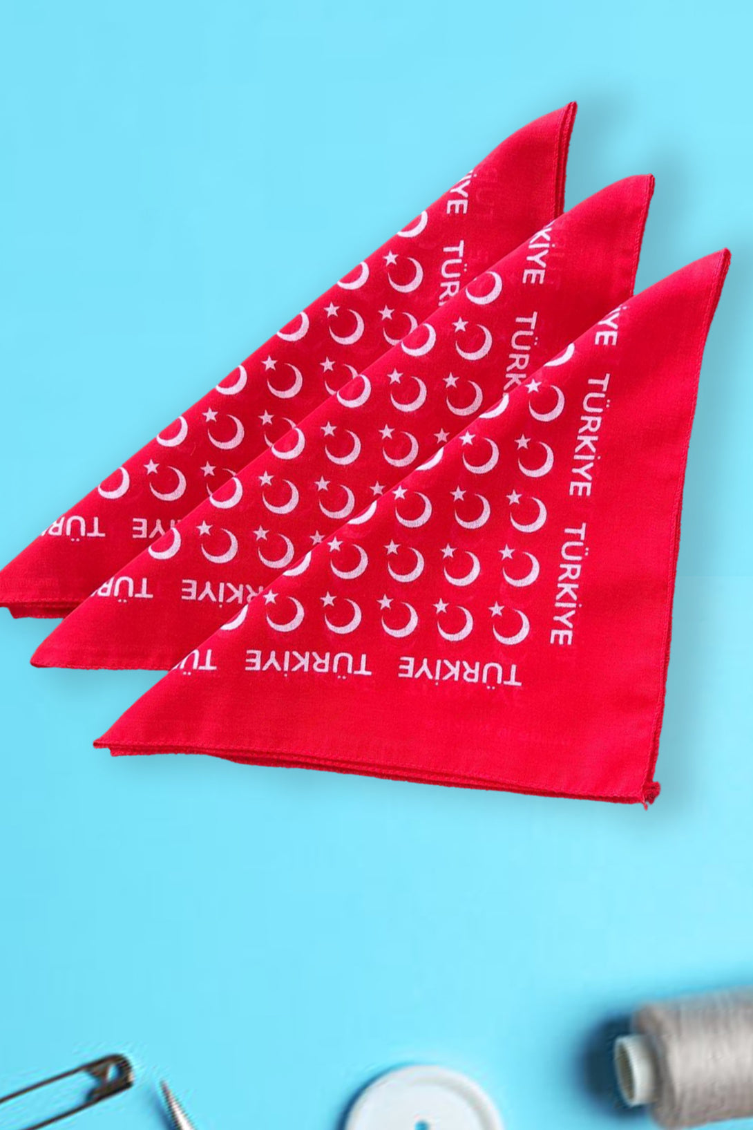 Türk Bayrağı Ay Yıldız Desenli Kırmızı Sıralı Ay Yıldızlı Kenarları Türkiye Yazılı %100 Koton 29 Ekim Bandana – Bandana | indirimsepeti.com