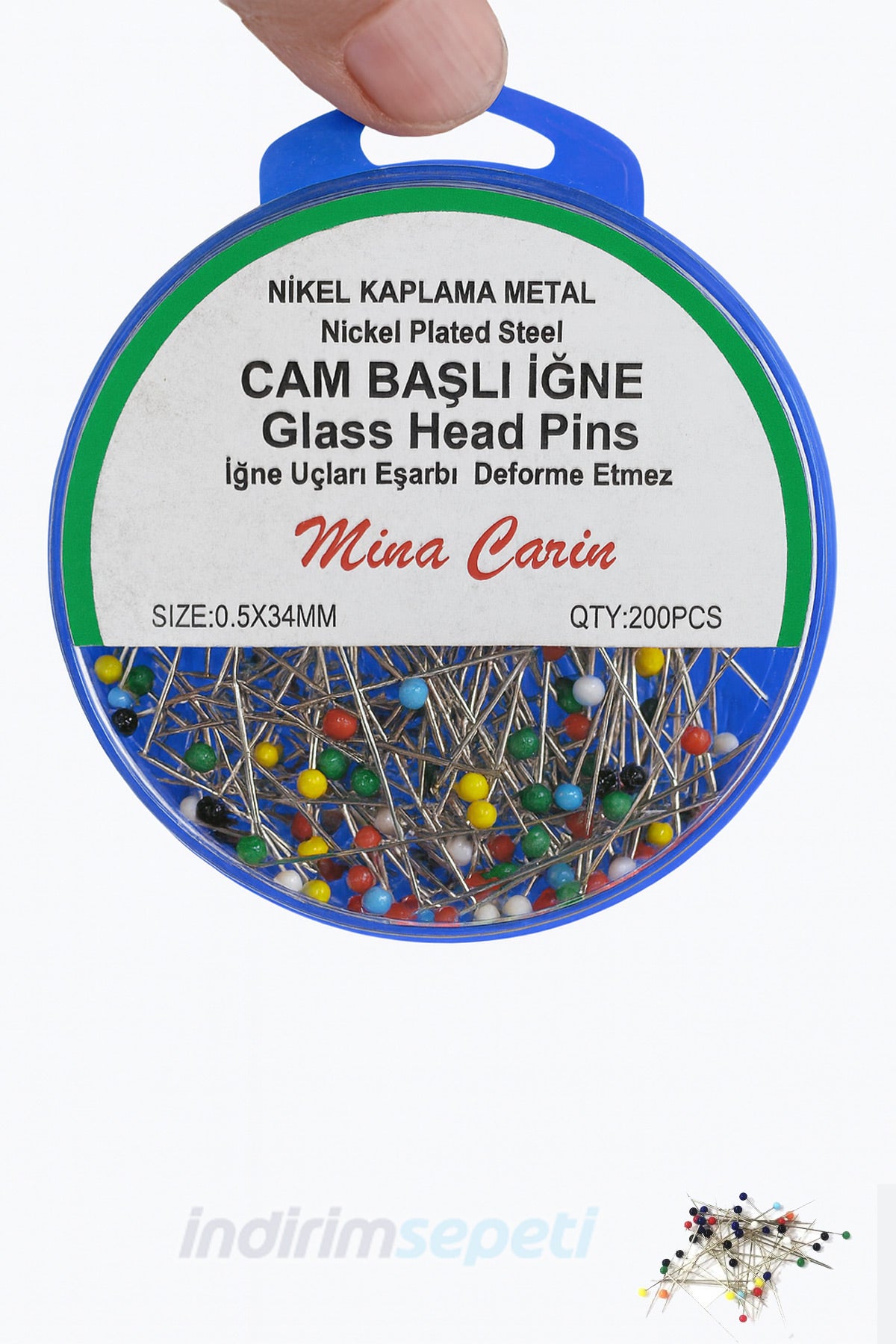 Toplu iğne Cam Başlı Toplu iğne Renkli Toplu iğne Eşarp iğne Şal iğne Takı iğnesi 200 Adet