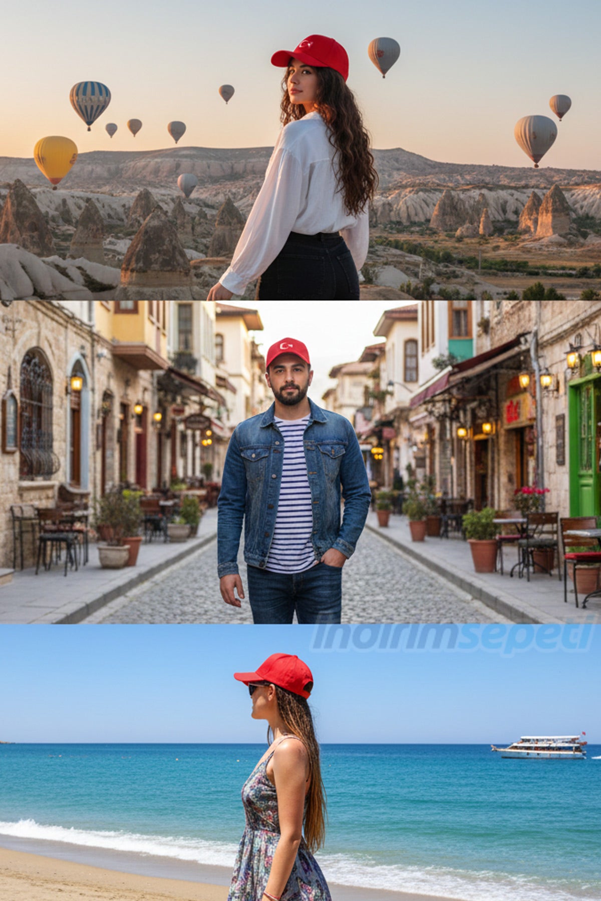 Kırmızı Ay Yıldızlı Mevsimlik Şapka – Nakışlı, Sağlam Dikişli Unisex Türk Bayraklı Spor Kep