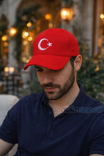 Kırmızı Ay Yıldızlı Mevsimlik Şapka – Nakışlı, Sağlam Dikişli Unisex Türk Bayraklı Spor Kep
