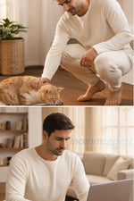 Erkek Merinos Yünü Termal Alt İçlik – Doğal Sıcak Tutan, Esnek ve Konforlu Kışlık İçlik