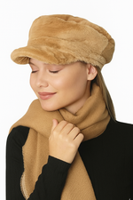 Kürk Pelüş Kep Şapka Kaptan Kasket