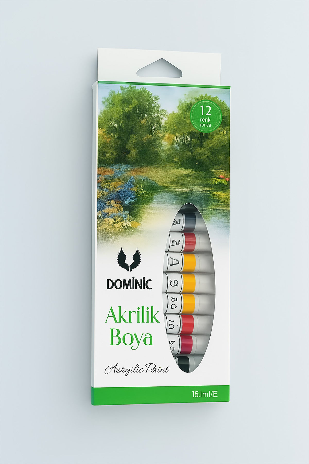 Tuval 25x35 + 12 Renk Akrilik Boya, Palet ve 3’lü Fırça Seti | Hobi Sanat Başlangıç Paketi - indirimsepeti