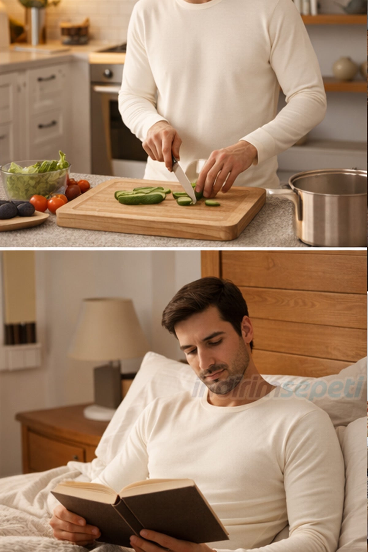 Erkek Merinos Yünü Termal Alt İçlik – Doğal Sıcak Tutan, Esnek ve Konforlu Kışlık İçlik