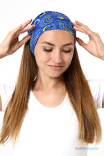 Buff Dikişsiz Boyunluk Maske Baf Bandana Saç Bandı Kamp Aksesuar Güneş Desenli Mavi - Indirimsepeti