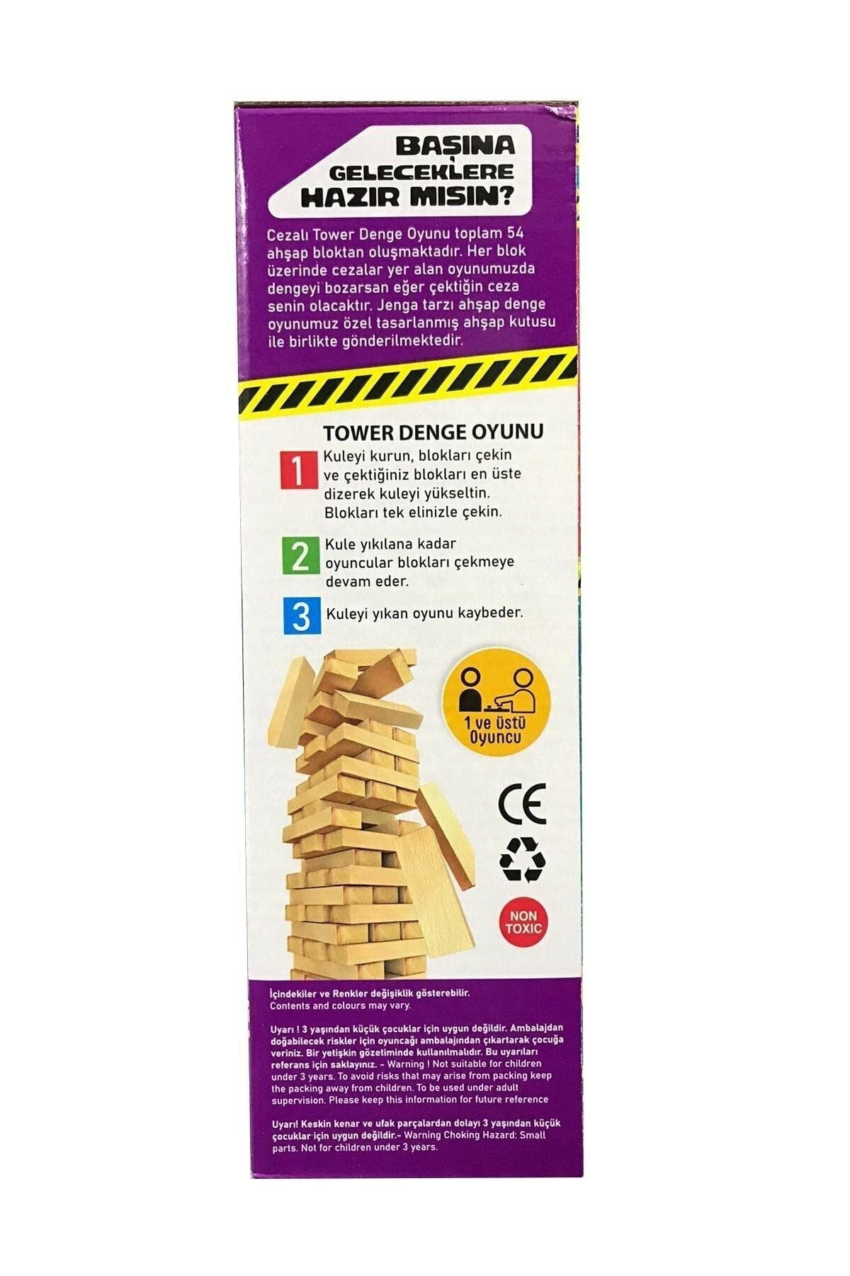 Cezalı Jenga Denge Oyunu cezalı Tower Büyük boy 54 parça - indirimsepeti