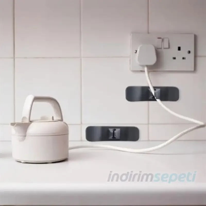 6'lı Pratik Kablo Toparlayıcı Yapışkanlı Klips Mutfak Air Fryer Kettle Kahve Tost Makinası - Indirimsepeti