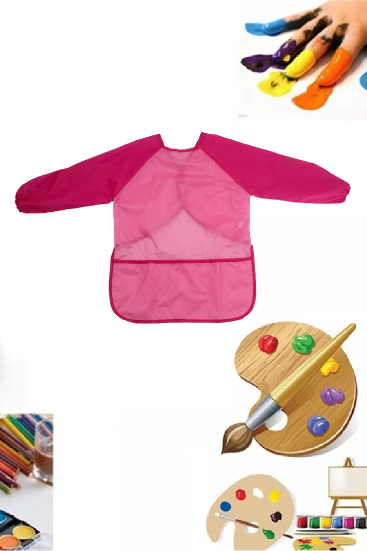Boyama Önlüğü Uzun kollu Etkinlik Sanat Mutfak Kum Boyama Önlükleri Su Geçirmez ve Dayanıklı 2-5 Yaş